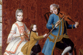 De castizo y española, español (detalle). México. Último tercio siglo XVIII.